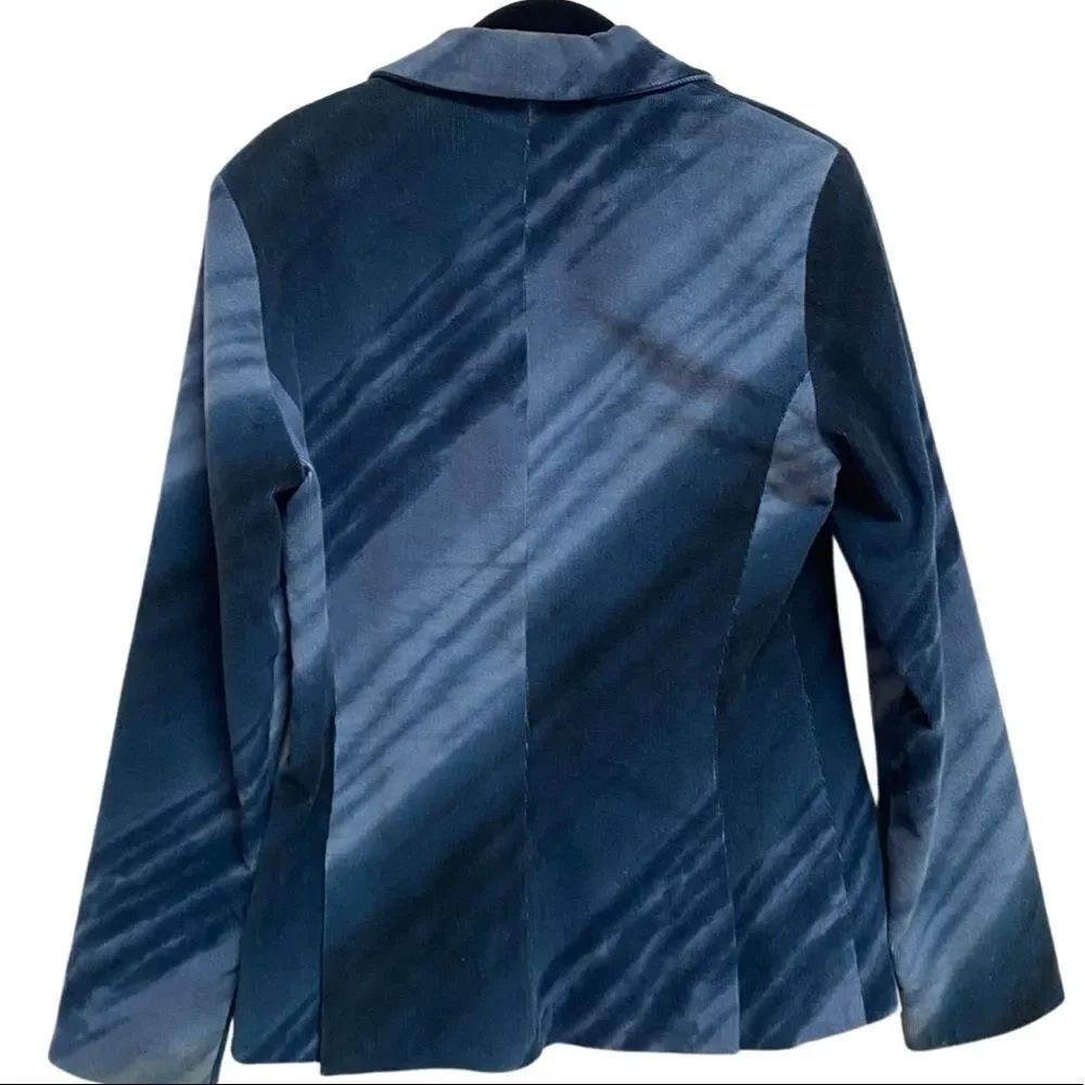 EPIC Unique 1990’s Vintage Tie-Dye Duotone Burnout Corduroy Blazer Jacket
